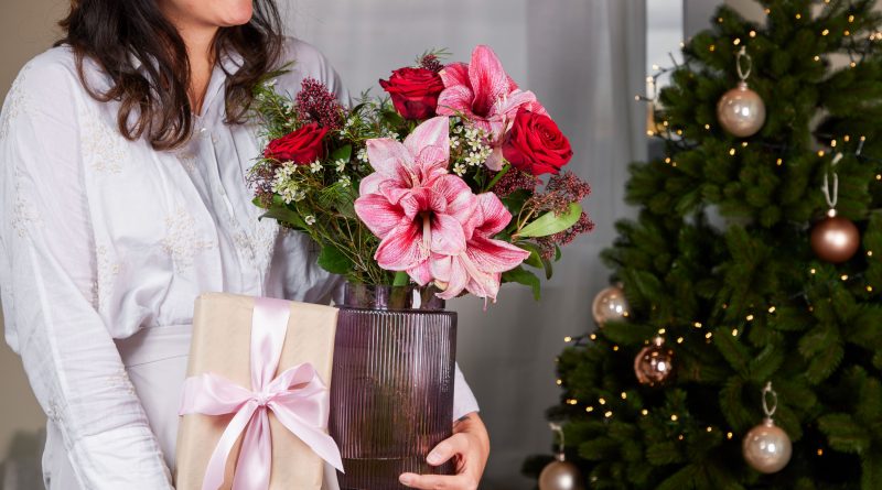 Blumen als Weihnachtsgeschenk